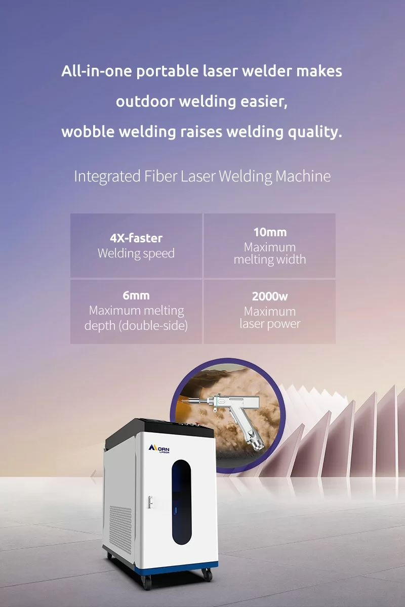 Integrated fiber laser welding machine