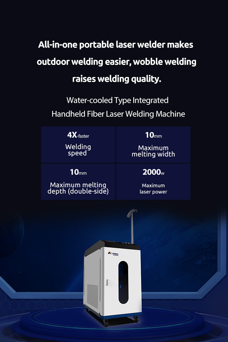 Integrated fiber laser welding machine