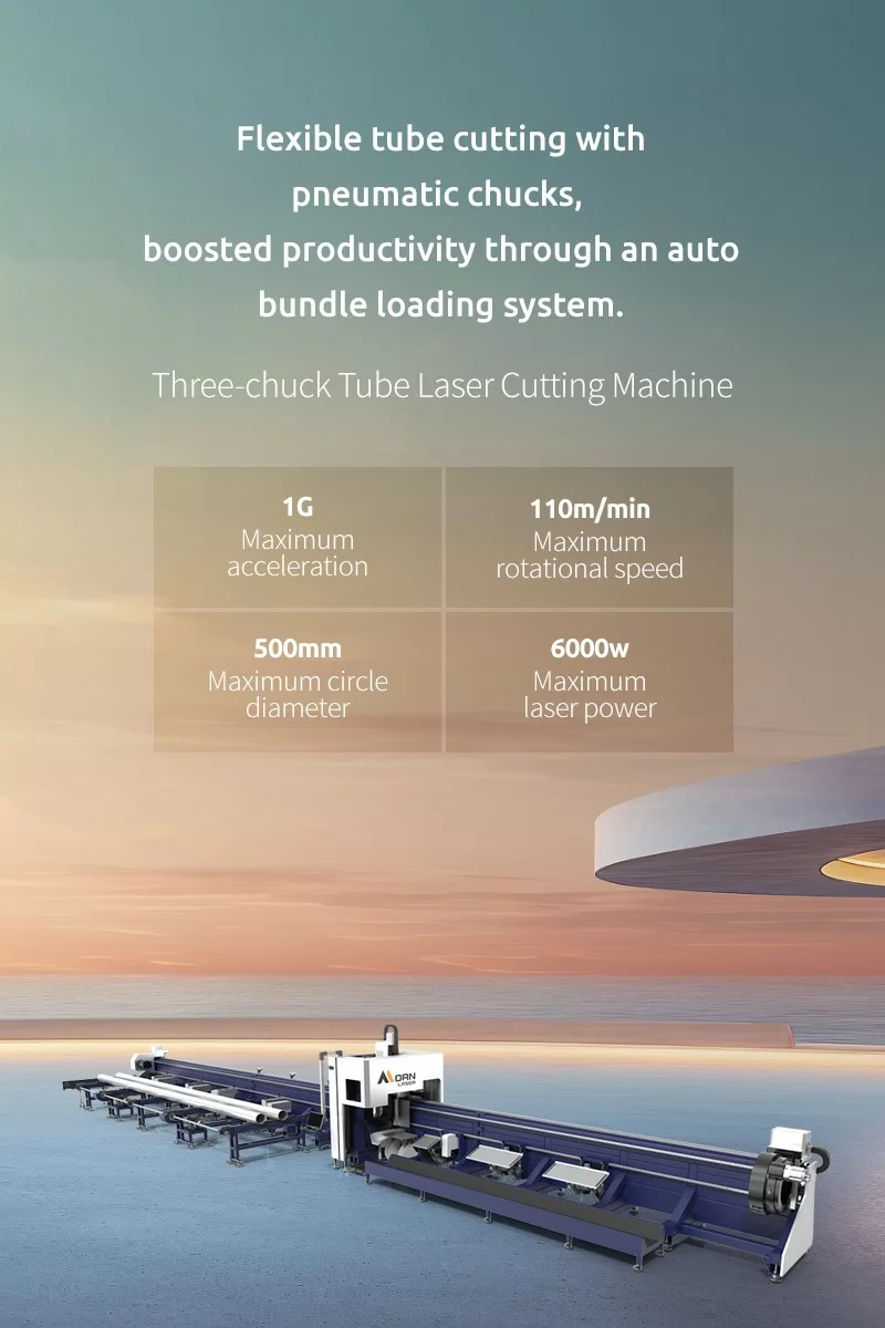 Three-chuck Tube Laser Cutting Machine